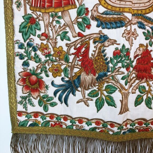 Large Wall Hanging Tapestry 15 Century French 26 x 22 Gorgeous detail Stunning - Picture 6 of 12